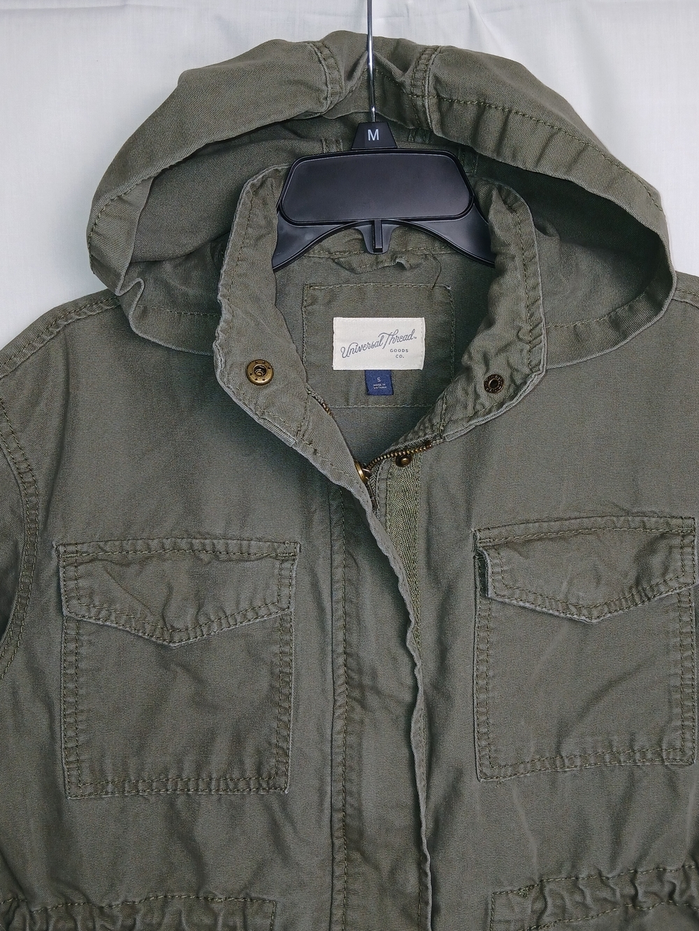 Universal Thread Olive Green‎ Hooded Utility Jacket for Women - Small - Picture 2 of 7